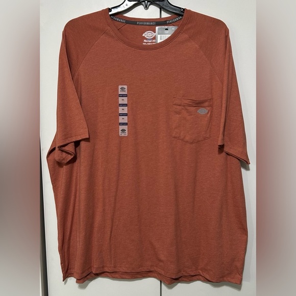 Dickies Men’s 3XL Red Rock Heather Pullover Temp IQ Performance Cooling T Shirt - Picture 2 of 10